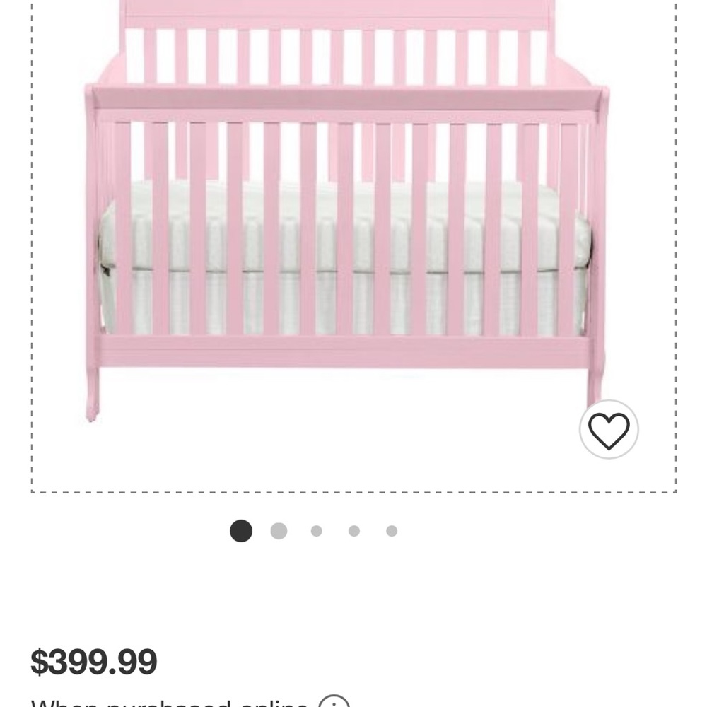 New infant crib for baby girl…